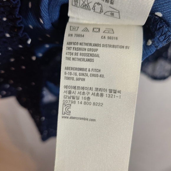 Abercrombie & Fitch Sheer Ruffled Polka Dot Blouse - Picture 8 of 8